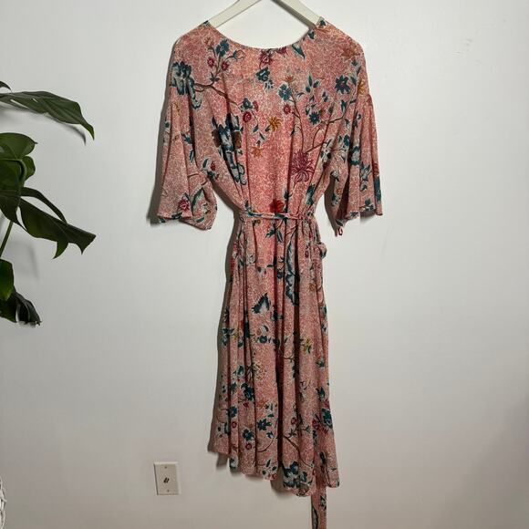 ANTHROPOLOGIE ADELAIDE WRAP DRESS MAEVE Women M Floral Party Wedding Guest - Picture 2 of 9